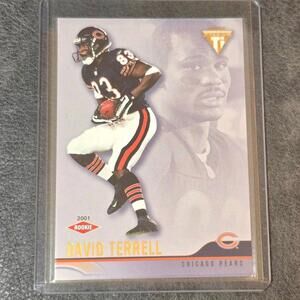 2001 Titanium Retail #160 David Terrell Rookie Football Card